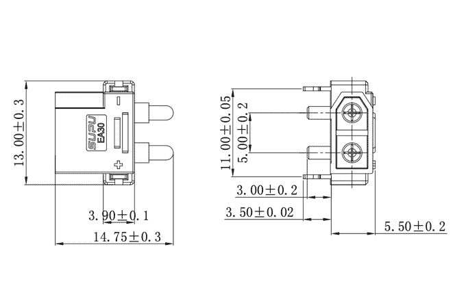 EA30PHM230G 产品尺寸图