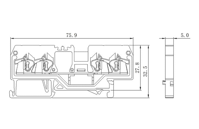 Terminal block with Spring-cage 225931-SUPU ELECTRONICS