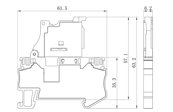 Terminal block with Spring-cage TC4-SPLIT-SUPU ELECTRONICS